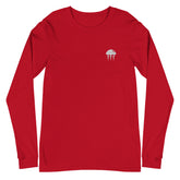 Embroidered Long-sleeve Tee - Classic White Jelly